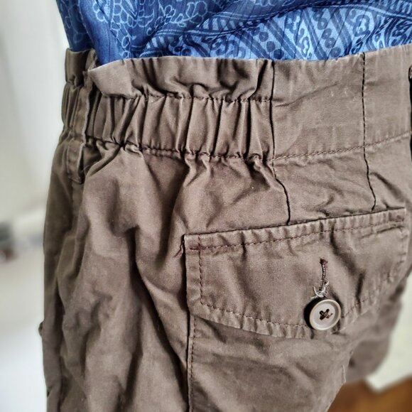 100% COTTON CARGO SHORTS Chocolate Brown SZ 6 - Picture 2 of 16